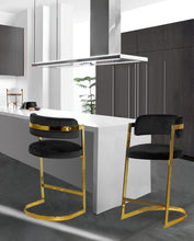 Load image into Gallery viewer, Stephanie Black Velvet Stool