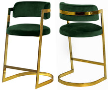 Load image into Gallery viewer, Stephanie Green Velvet Stool