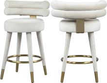 Load image into Gallery viewer, Fitzroy Cream Velvet Counter Stool