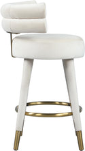 Load image into Gallery viewer, Fitzroy Cream Velvet Counter Stool