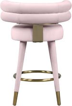 Load image into Gallery viewer, Fitzroy Pink Velvet Counter Stool