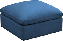 Load image into Gallery viewer, Plush Navy Velvet Standard Cloud Modular Ottoman