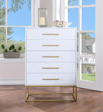 Load image into Gallery viewer, Maxine White / Gold Chest