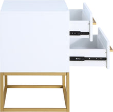 Load image into Gallery viewer, Maxine White / Gold Night Stand
