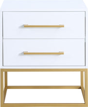 Load image into Gallery viewer, Maxine White / Gold Night Stand