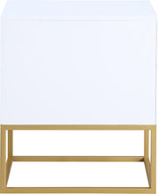 Load image into Gallery viewer, Maxine White / Gold Night Stand
