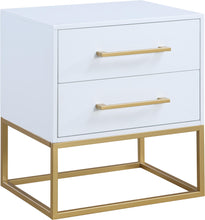 Load image into Gallery viewer, Maxine White / Gold Night Stand