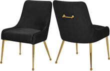 Load image into Gallery viewer, Ace Black Velvet Dining Chair