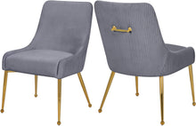 Load image into Gallery viewer, Ace Grey Velvet Dining Chair
