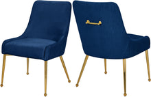 Load image into Gallery viewer, Ace Navy Velvet Dining Chair