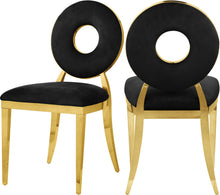 Load image into Gallery viewer, Carousel Black Velvet Dining Chair