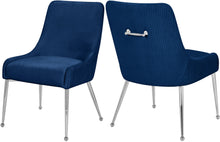 Load image into Gallery viewer, Ace Navy Velvet Dining Chair