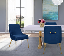 Load image into Gallery viewer, Ace Navy Velvet Dining Chair