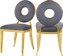 Load image into Gallery viewer, Carousel Grey Velvet Dining Chair