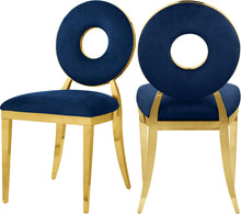Load image into Gallery viewer, Carousel Navy Velvet Dining Chair