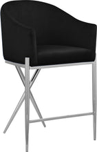 Load image into Gallery viewer, Xavier Black Velvet Counter Stool