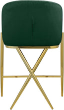 Load image into Gallery viewer, Xavier Green Velvet Counter Stool
