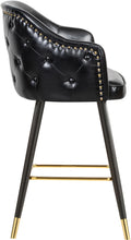 Load image into Gallery viewer, Barbosa Black Faux Leather Counter/Bar Stool