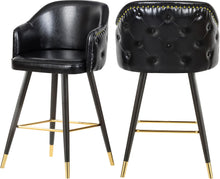Load image into Gallery viewer, Barbosa Black Faux Leather Counter/Bar Stool