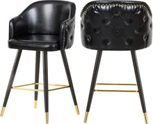 Load image into Gallery viewer, Barbosa Black Faux Leather Counter/Bar Stool