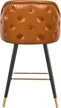 Load image into Gallery viewer, Barbosa Cognac Faux Leather Counter/Bar Stool