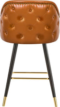 Load image into Gallery viewer, Barbosa Cognac Faux Leather Counter/Bar Stool