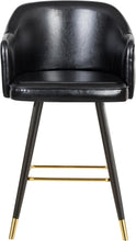Load image into Gallery viewer, Barbosa Black Faux Leather Counter/Bar Stool