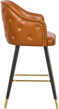 Load image into Gallery viewer, Barbosa Cognac Faux Leather Counter/Bar Stool