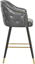 Load image into Gallery viewer, Barbosa Grey Faux Leather Counter/Bar Stool