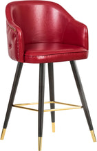 Load image into Gallery viewer, Barbosa Red Faux Leather Counter/Bar Stool