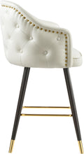 Load image into Gallery viewer, Barbosa White Faux Leather Counter/Bar Stool