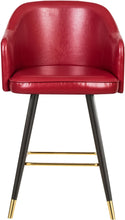 Load image into Gallery viewer, Barbosa Red Faux Leather Counter/Bar Stool