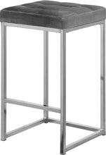 Load image into Gallery viewer, Nicola Grey Velvet Stool