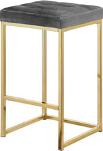 Load image into Gallery viewer, Nicola Grey Velvet Stool