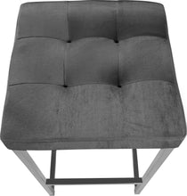 Load image into Gallery viewer, Nicola Grey Velvet Stool