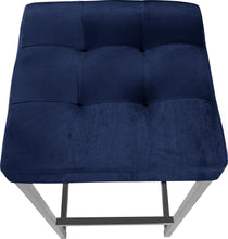 Load image into Gallery viewer, Nicola Navy Velvet Stool