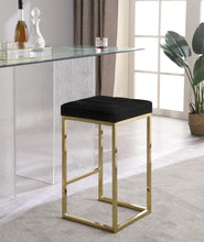 Load image into Gallery viewer, Nicola Black Velvet Stool