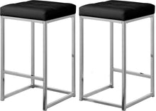 Load image into Gallery viewer, Nicola Black Faux Leather Stool