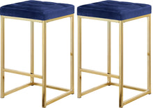 Load image into Gallery viewer, Nicola Navy Velvet Stool
