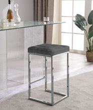 Load image into Gallery viewer, Nicola Grey Velvet Stool