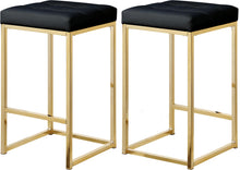 Load image into Gallery viewer, Nicola Black Faux Leather Stool