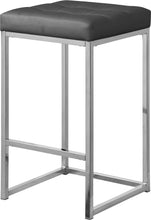 Load image into Gallery viewer, Nicola Grey Faux Leather Stool