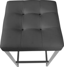 Load image into Gallery viewer, Nicola Grey Faux Leather Stool
