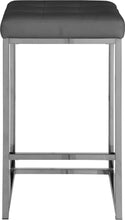 Load image into Gallery viewer, Nicola Grey Faux Leather Stool