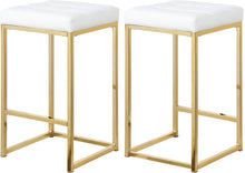 Load image into Gallery viewer, Nicola White Faux Leather Stool