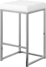 Load image into Gallery viewer, Nicola White Faux Leather Stool