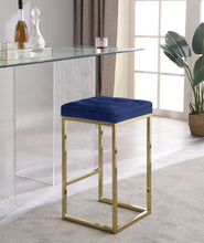 Load image into Gallery viewer, Nicola Navy Velvet Stool