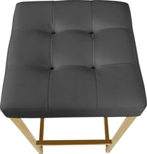 Load image into Gallery viewer, Nicola Grey Faux Leather Stool