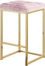 Load image into Gallery viewer, Nicola Pink Velvet Stool