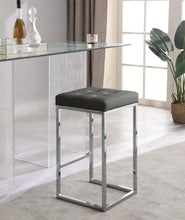 Load image into Gallery viewer, Nicola Grey Faux Leather Stool